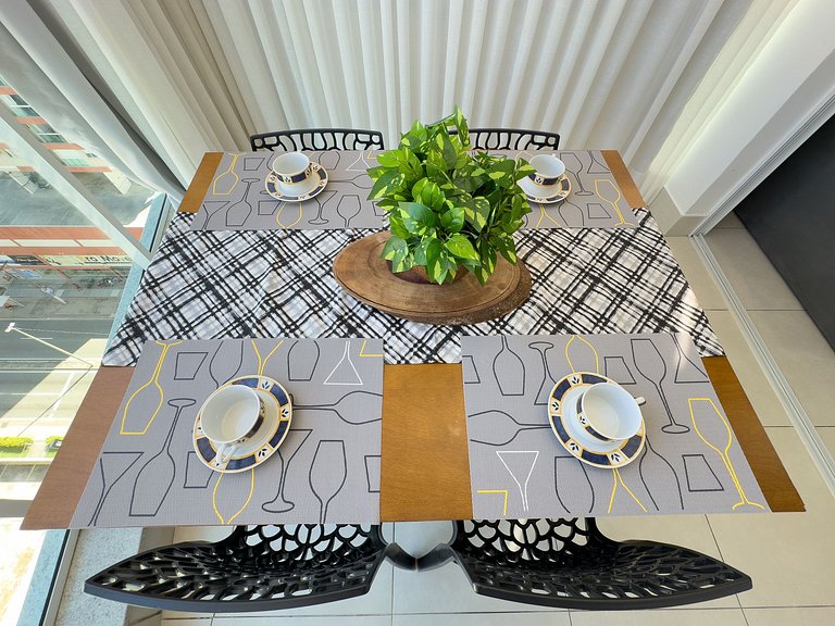 Apê com linda vista para o mar