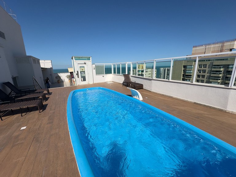 Apê com linda vista para o mar