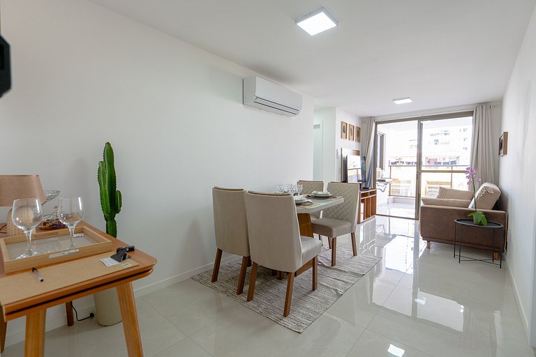 Apto Equipado|Ar Todos os Ambientes|Perto da Praia