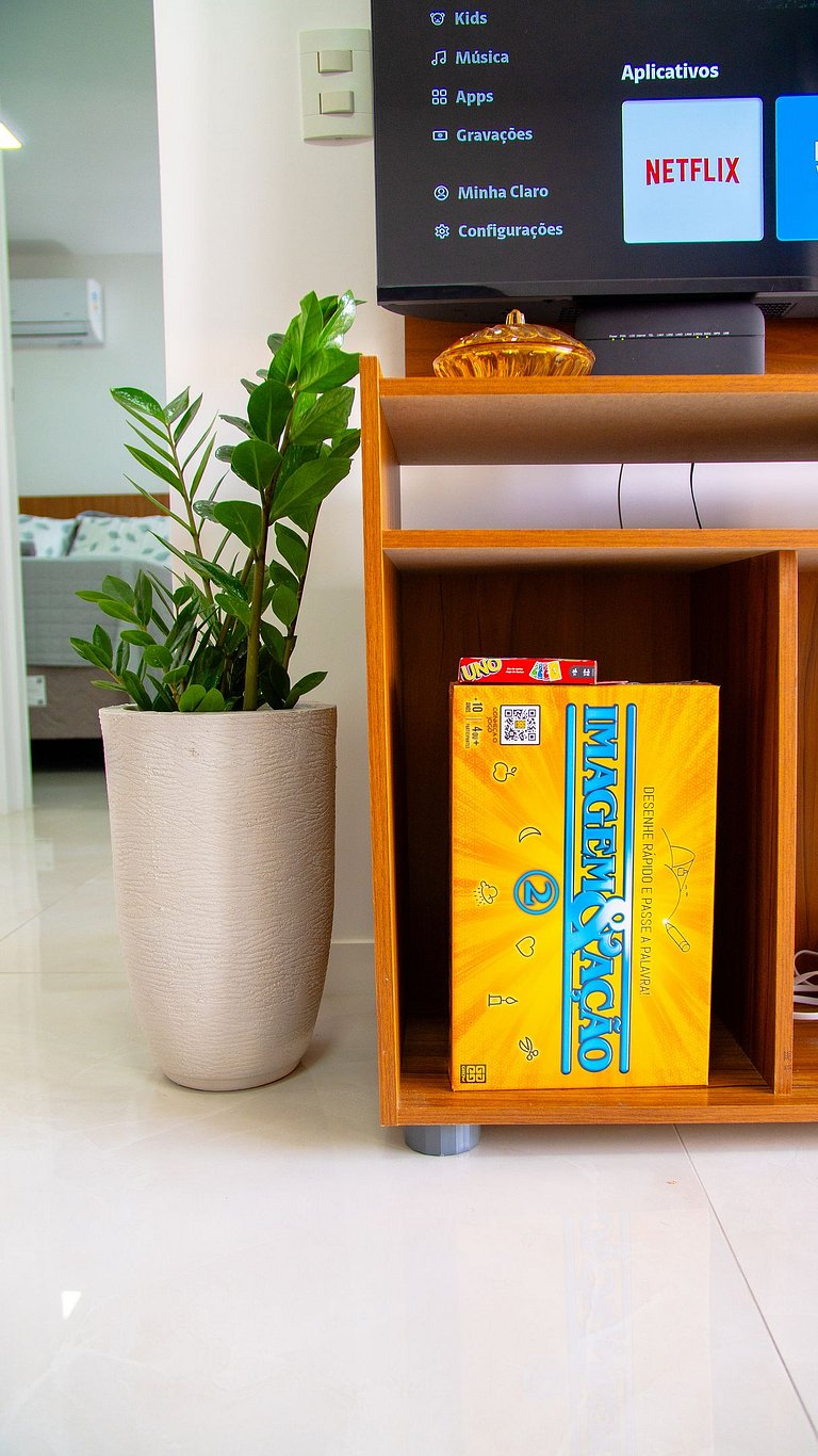 Apto Equipado|Ar Todos os Ambientes|Perto da Praia