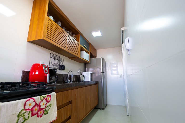 Apto Equipado|Ar Todos os Ambientes|Perto da Praia