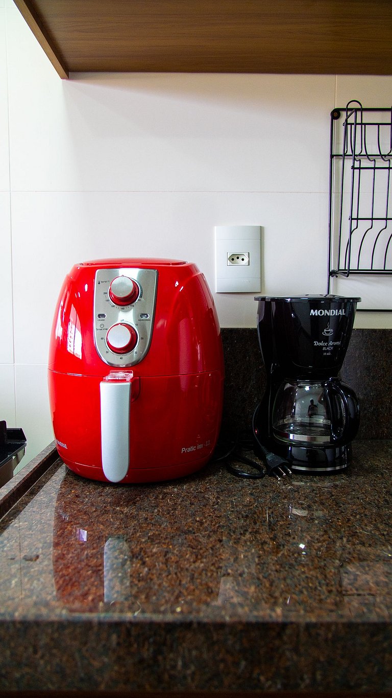 Apto Equipado|Ar Todos os Ambientes|Perto da Praia