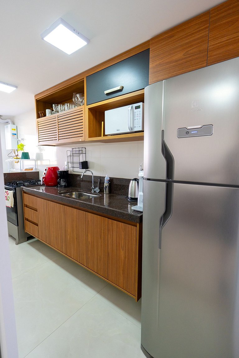 Apto Equipado|Ar Todos os Ambientes|Perto da Praia