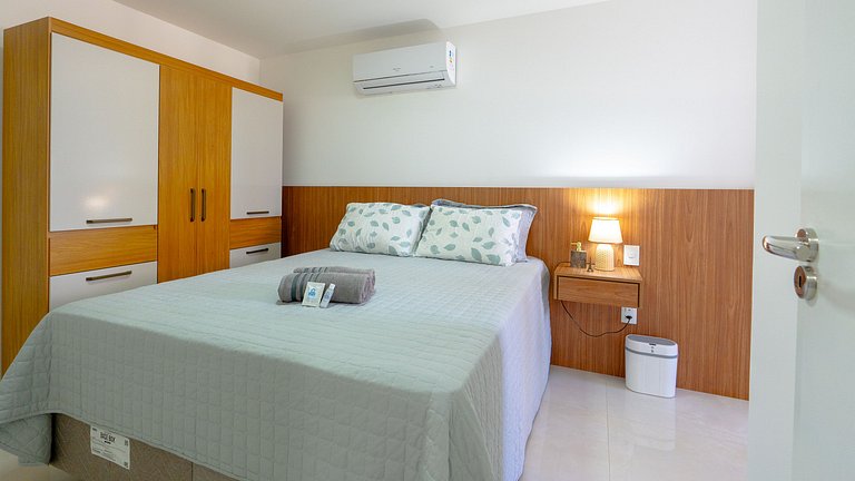 Apto Equipado|Ar Todos os Ambientes|Perto da Praia