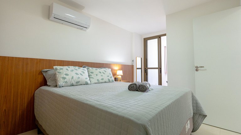 Apto Equipado|Ar Todos os Ambientes|Perto da Praia