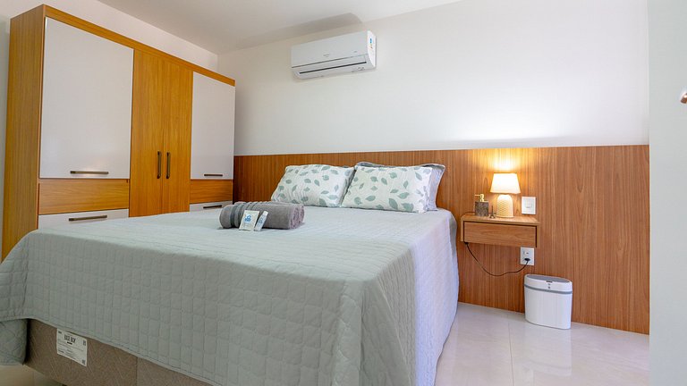 Apto Equipado|Ar Todos os Ambientes|Perto da Praia