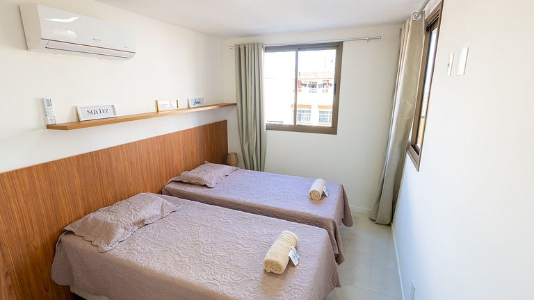 Apto Equipado|Ar Todos os Ambientes|Perto da Praia