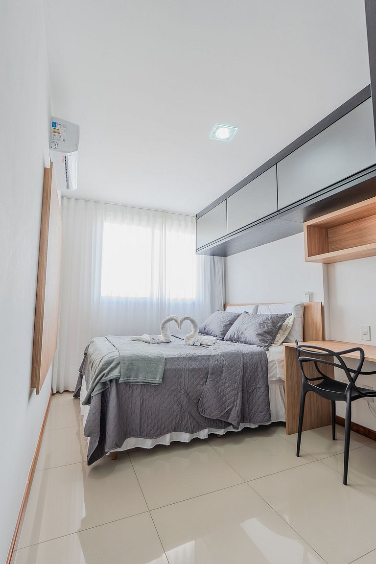 Apto 1 Qto Premium | Amplo, Planejado e com Suíte